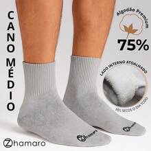 Kit 10 Pairs Zhamaro Socks Mid-Calf Cotton Terrycloth Men's Women's Comfortable Thick - 4 Trắng 3 Đen 3 Xám - Xem 6