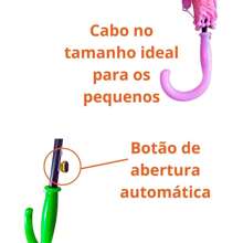 Guarda Chuva Infantil Liso Sombrinha para menino e menina automático com apito