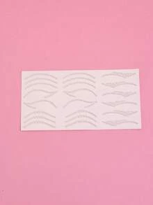 Eyeliner Kosmetik selbstklebender dekorativer Aufkleber, Glitzer, für Musikfestivals, Retro Stil künstlerisches Make-up, Glitzer Körperkunst, Accessoires, temporäre Tattoos. Gesichtsdekoration für Halloween, Augenwinkel Dekoration - Weiss - Übersicht 2