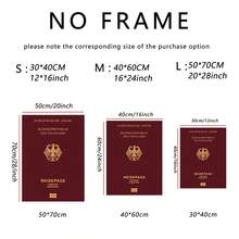 1pc Modern Canvas Poster, Featuring Elegant Burgundy, Gold, And White German Eagle Emblem Wall Arts Canvas Posters, With High-Definition Printing And Optional Frame, Perfect For Living Room, Bedroom, Office Decoration, Bedroom Art | National Emblem Art | Gold Details - Multicolor - View 8