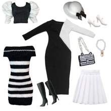 奢华时尚娃娃服装及配饰套装，适合 11.5-12 英寸时尚娃娃，1/6 BJD 娃娃衣服，经典娃娃装扮套装