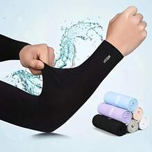 3 Pairs Sun Protection And UV Protection Polyester Fiber Cycling Gloves With Letter Patterns For Sun Protection. Suitable For Cycling, Riding Motorcycles And Outdoor Activities.