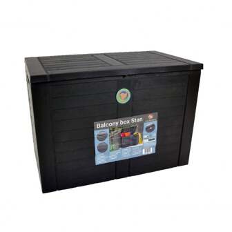 Outdoor Garden Storage Box With Lid 75x44x53cm Water Resistant Lockable Plastic Deck Box Storage Container For Cushions, Wellies, Logs, Coal & Garden Tools (170L)