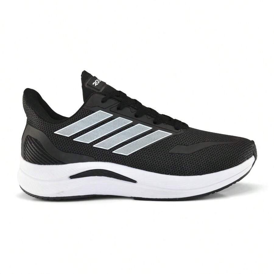 Men's Sports Tennis Shoes For Gym Running-Workout Comfortable Immediate Shipping - 黑白 - 查看 1