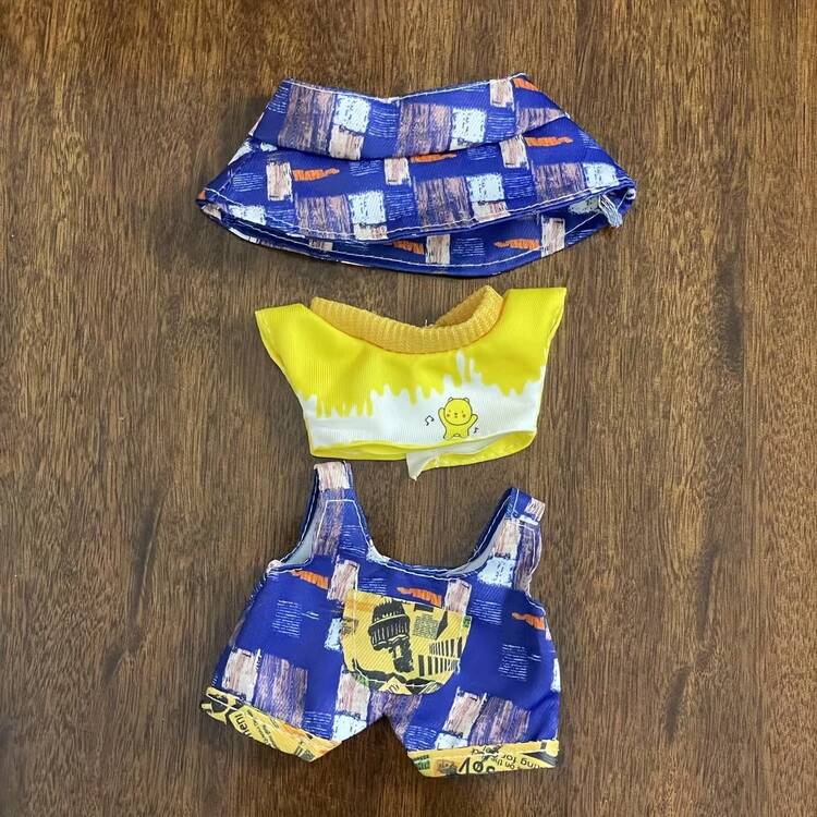 1 套 6.69 英寸娃娃衣服、各种颜色娃娃衣服、吊带裤套装，适合 6.69 英寸娃娃、可爱的娃娃玩偶配件，适合玩耍和展示，适合拉布布娃娃的 DIY 娃娃配件（不含鞋子和娃娃） - 彩色 - 查看 2