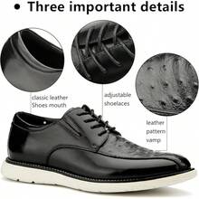 Men's Oxford Shoes Dress Shoes Men's Lightweight Lace-Up Fashion Shoes-20256688 - 黑-10 - 查看 3