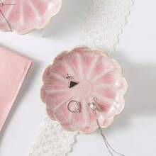 Jewelry Dish, Flower Shape Ring Dish, Pink Earring Tray, Cute Jewelry Holder, Bowl, Flower Pink - 粉紅色花 - 查看 8