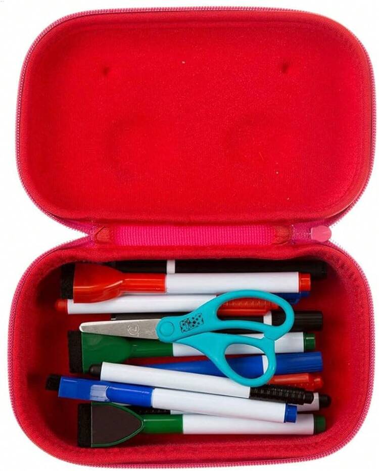 - Estuche para lápices de bestia para niños |   Estuche para lápices para la escuela |   Bolsa organizadora para lápices |   Bolsa para lápices de gran capacidad - Azul claro - Añade 6