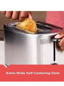 Tostador BLACK+DECKER de 2 Rebanadas con Ranuras Extra Anchas – TR0012SS-LA - Tipo de Enchufe B USA (110-127V) - Ver 5