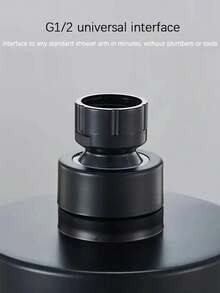 2 pezzi/set Soffione doccia rotondo montato a parete ad alta pressione, soffione doccia ad alta pressione con ugelli in silicone, soffione doccia in plastica durevole con supporto a parete regolabile, design a risparmio idrico e anti-schizzi, stile minimalista moderno, adatto per bagni di casa e hotel, bagni moderni, bagni alla moda e bagni di camper, accessori da bagno moderni montati a parete, regalo ideale per famiglia e amici - Multicolore - Visualizzare 7