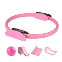 5pcs Women's Basic Pilates Set, Pilates Circle, Pilates Ring Hip Strap, Women's Yoga Set, Butt Exercise Hip Strap 25cm Yoga Ball Gym Accessories