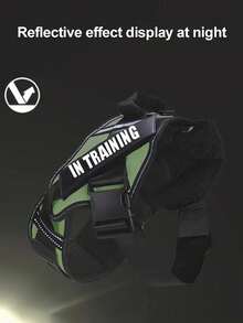 1pc Dog Harness With Breathable Design And Built-In Leash Handle, Reflective Effect At Night, Vest Style Dog Chest Strap - Multicolor - View 3