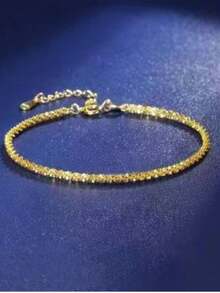 S925纯银闪耀精致链条手链可叠戴链条女士派对周年纪念珠宝礼物 - 滿天星 - 查看 7