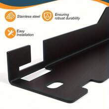 1 Set Wheel Repair Tool, Wheel Alignment Tool, Wheel Alignment Tool Plate, Heavy Duty Toe Alignment Tool Plate, Two Piece Precision Balancing Upgrade With Hanging Hole, Stainless Steel Wheel Alignment Tool Plate For Convenient Wall Mounted Storage, Black/Silver. - 黑色 - 查看 3