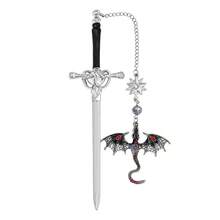 1/5PCS Fantasy 4th Wing Dragon Metal Bookmarks Dragon Themed Party Favors For Dragon Lovers Book Fans Reading Accessories Fantasy Gifts For Fiction Fans Freshman Week Opening Season Gifts Study Stationery - one-size - View 17