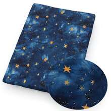 4片/套 7.87x7.87英寸（20x20厘米）四分之一码行星太阳系星系系列预裁绗缝面料，涤纶绗缝方块布，适用于拼布、DIY手工项目、DIY钱包制作 - 多色 - 查看 6