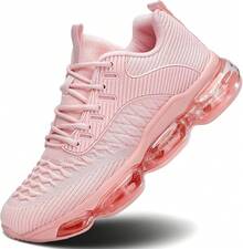 Womens Walking Running Shoes Air Cushion Breathable Fashion Tennis Sneakers Mesh Workout Casual Athletic Sports GymChristmas - 1 Hồng - Xem 1
