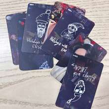 1pc K-Pop Idol Jungwon & Heeseung Christmas Card, Cartoon Cute LOMO Card, Double Sided Matte Card, Jake & Sunoo Fan Collectible Gift