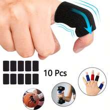 10 Convenient And Practical Black Finger Guards, Simple , Effectively Protecting Fingers, Easy To Clean And Reusable,Essential For Family/Outings - 黑色-10pcs - 查看 5