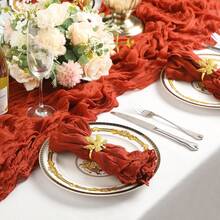 1 buah Taplak Meja Motif Daun Maple Merah dan 12 buah Serbet Motif Daun Maple Merah, Dekorasi Kain Keju Gaya Bohemian, Cocok untuk Pernikahan Romantis, Pesta Ulang Tahun, Acara Bridal Shower, Meja Hidangan Penutup, Hari Thanksgiving, Dekorasi Natal - MultiWarna - View 8