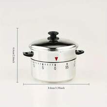 1 Silver Kitchen Timer With Adjustable Cooking Countdown Function, Which Can Be Used As A Time Manager For Cooking In Home Kitchens And Is Available Without Any Power Source.