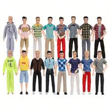 10pcs/Set 11.5-Inch Boy Doll Clothes Assortment, Including 4 Random Tops, 4 Pants, 2 Pairs Of Shoes, Children Party Gift Package, Great For Christmas And Birthday Parties, Doll Not Included - Multicolor - View 2