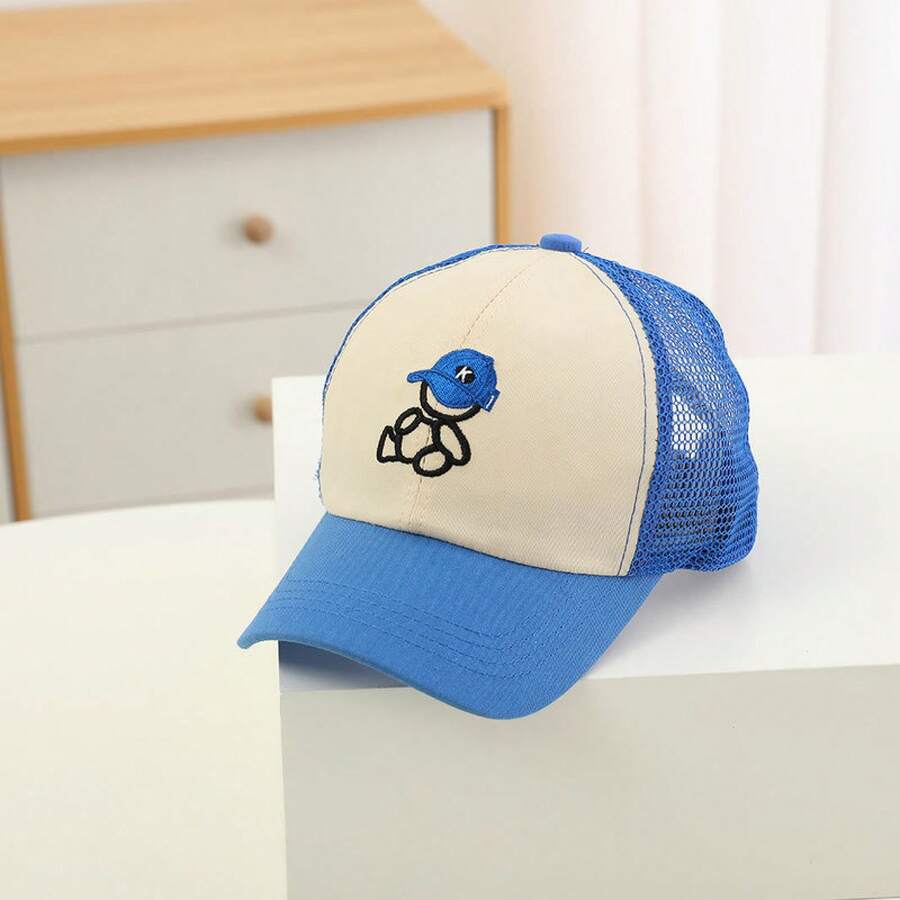 Baby & Kids Hats - 卡通頭-藍色 - 查看 1