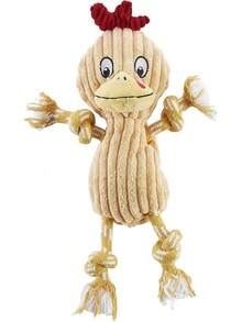 Outward Hound Ranch Roperz Cow Plush Squeaky Dog Toy - 牧場羅珀茲雞 - 查看 1