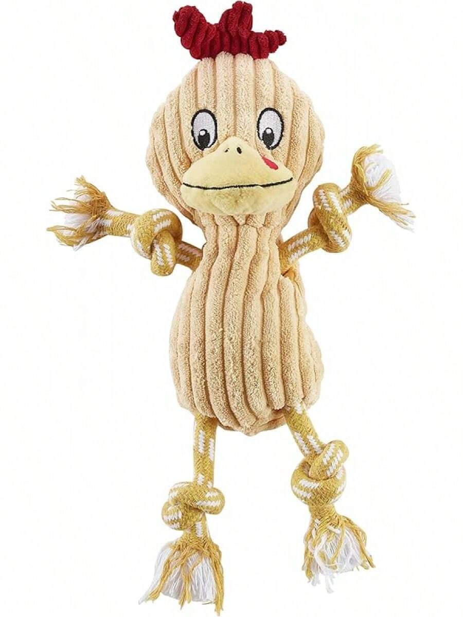 Outward Hound Ranch Roperz Cow Plush Squeaky Dog Toy - 牧場羅珀茲雞 - 查看 1