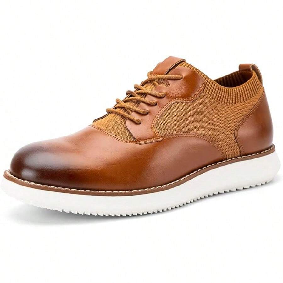 Men's Oxford Shoes Dress Shoes Men's Lightweight Lace-Up Fashion Shoes-20256688 - 棕色-08 - 查看 1