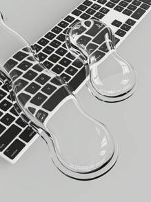 1 套水晶透明波浪形腕托垫，适用于鼠标垫、键盘掌托、腕托垫 - 凉爽舒适 - 彩色 - 查看 5