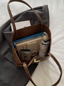 2025新款女士大容量包，单肩通勤包，妈妈包，高端复古简约手提包