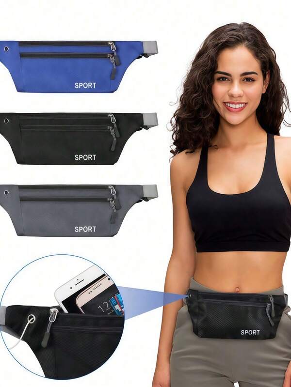 Invisible Travel Waist Packs Pouch For Passport Hidden Belt Security Wallet Case Practical Multi-Functional Waist Bag Casual Waist Bag Lightweight Belt Bag For Daily Use For Workout Running Hiking Cycling Exercise School And Home Use Travel Essentials