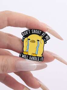 1 件“我会处理，但我会先哭”卡通鸭子徽章，可爱动物胸针，精致配饰，适合男女日常佩戴，送给朋友的绝佳礼物 - 黃色 - 查看 7