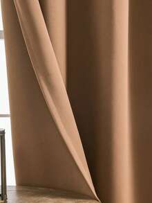 2pcs Blackout Curtains - Indoor Curtain Panels With Grommets, Thermal/Blackout/Privacy, Suitable For Bedroom, Living Room, And Outdoor Doorways - Brown - View 6