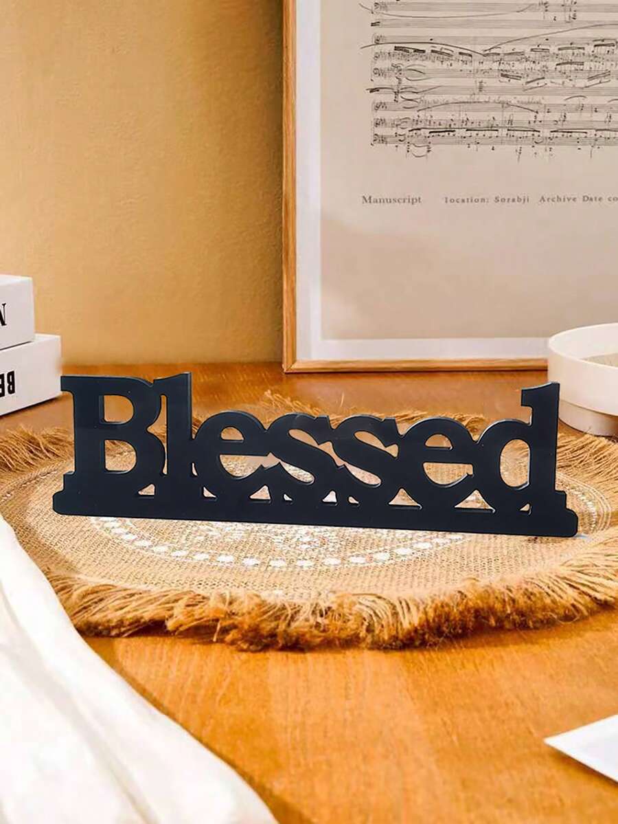 1pc Inspirational Home Decoration Farmhouse Dining Table Home Decoration Home Living Room Office Center Ornaments, With Modern Style And Creativity In Craftsmanship Design, Simple Desktop Decorations. - BLESS - View 1