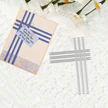 1pc Decorative Border Frame Embossing Cutting Dies, DIY Card Cutting Mould, Handmade Metal Cutting Template, Paper Cutting Tools, Applicable For Scrapbooking Crafts