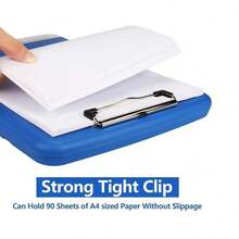 Carpeta Portapapeles Papeleta Almacena Tabla Clip Carta - Azul - Ver 4