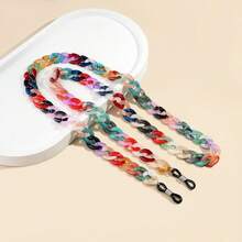 1 件时尚糖果色亚克力眼镜链 | 防丢失眼镜带 | 男女通用挂绳 | 可爱时尚的眼镜配件，个性化搭配之选 - 彩色 - 查看 7