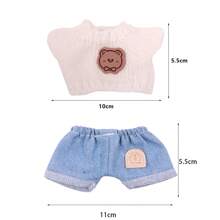 (Solo ropa) Nuevas existencias Ropa para muñeca La Bubu sentada de 17 cm, suéter, jeans, sombrero, gafas, dije de teléfono, zapatos, combinación de atuendo para muñeca La Bubu de 1ra/2da/3ra generación