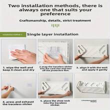 1 件最新款壁挂式鞋架 - 窄型多层收纳架，适合家庭使用，智能节省空间设计，无需钻孔，承重 4 公斤，非常适合在客厅和入口处存放鞋子 | 现代鞋架 | 塑料结构，鞋子收纳收纳架 - 彩色 - 查看 5