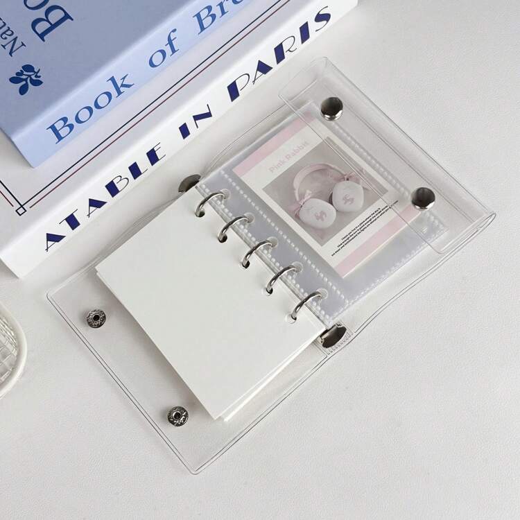 M5クリアリングバインダー、両面ポケット10枚、リフィルペーパー、DIYバインダーノートセット。ステッカーシート、ステッカーブック、ステッカーシェルフ、シールブック、ステッカーバインダー、リフィルパック、クリアステッカーブックシール帳しーる帳シール - マルチカラー - 見る 5