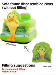 Libsit 1pc Only Cover Toddler Anti-Fall Training Sitting Posture Sofa, Enlarged And Thickened Toddler Learning Seat. Baby Sofa Seat Cover. Filling Is Not Included Baby Sofa Support Seat Cover Baby Plush Chair Learning To Sit Comfortable Toddler Nest Puff Washable Without Filler