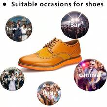 Men's Oxford Shoes Dress Shoes Men's Lightweight Lace-Up Fashion Shoes-20256688 - 棕色-01 - 查看 6