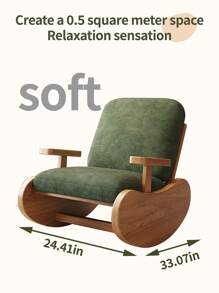 Ergonomic Recliner Rocker With Soft Cushion, Comfortable Backrest Armchair Suitable For Living Room And Bedroom
