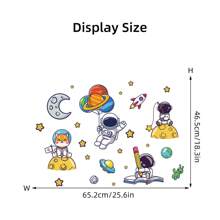 Space Height Chart Wall Decals - Interactive Planet Measuring Sticker With Rocket & Stars, Removable Nursery Height Decor For Kids 50-150cm Growth Tracker,Space Nursery Decor & Kids Room, Space Rocket Stickers, Planet Measuring Decals, Kids Growth Chart Wall , Educational Space Decor