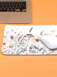1pc Small Floral Mouse Pad For Laptop/Computer Office Use