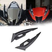 2pcs/Set Motorcycle Stickers Black Carbon Fiber Styling Decals, Helmet Decor, Motorcycle Decoration - Black - View 2