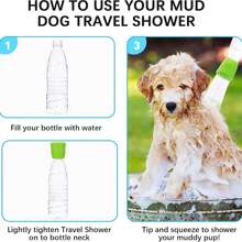 2pcs Portable Multifunctional Silicone Pet Shower Head, Universal Fit For Standard Plastic Bottles, Innovative Dog Wash Spray Nozzle For Camping, Hiking & Beach Trips, Pet Grooming & Cleaning Supplies