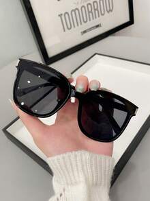 1 件女士塑料方形大框经典时尚眼镜，适合旅行、波西米亚风格、日常/假日使用方形墨镜